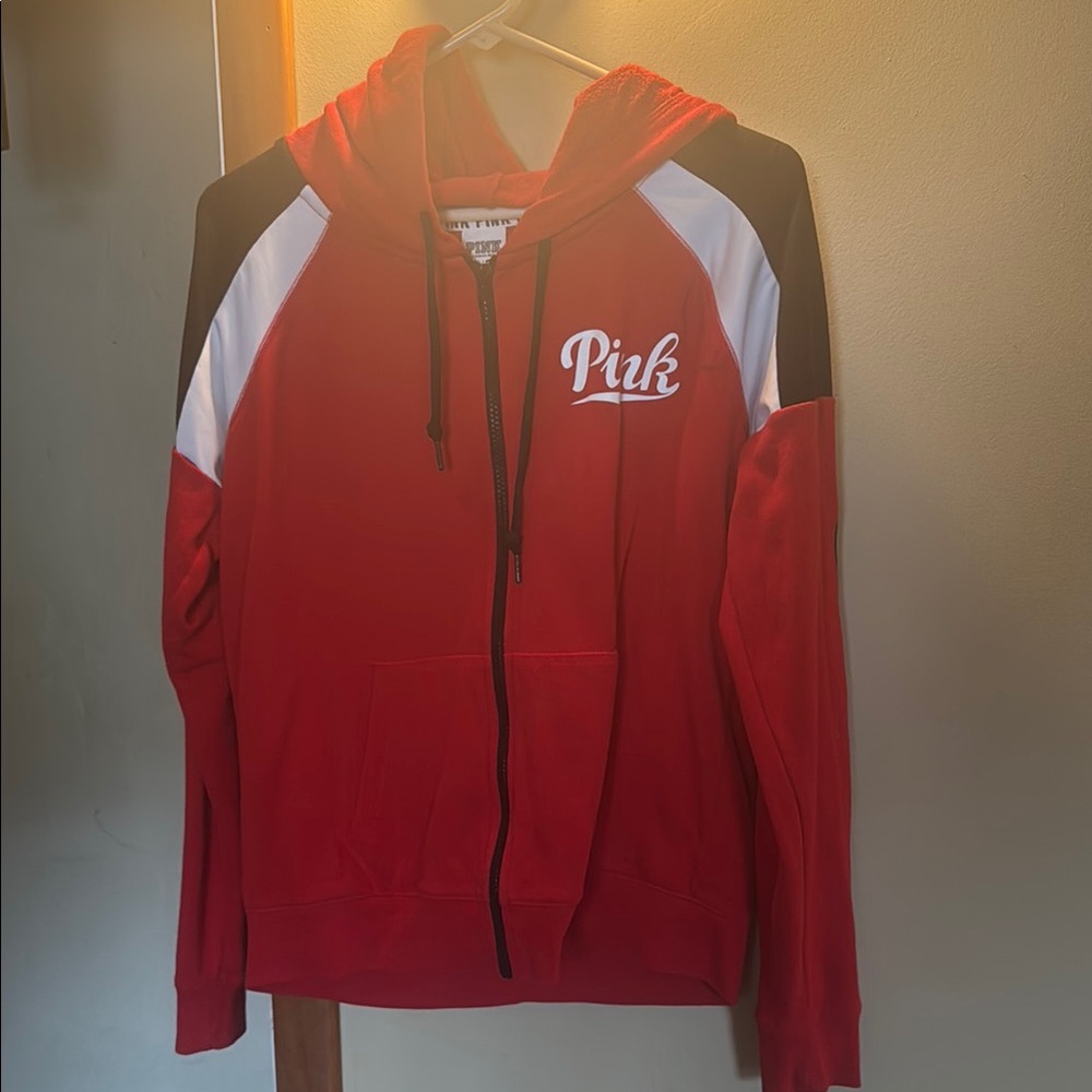 Red and Black Zip-Up Hoodie